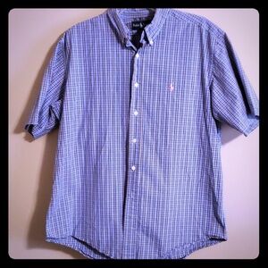 Ralph Lauren plaid button down 100% cotton